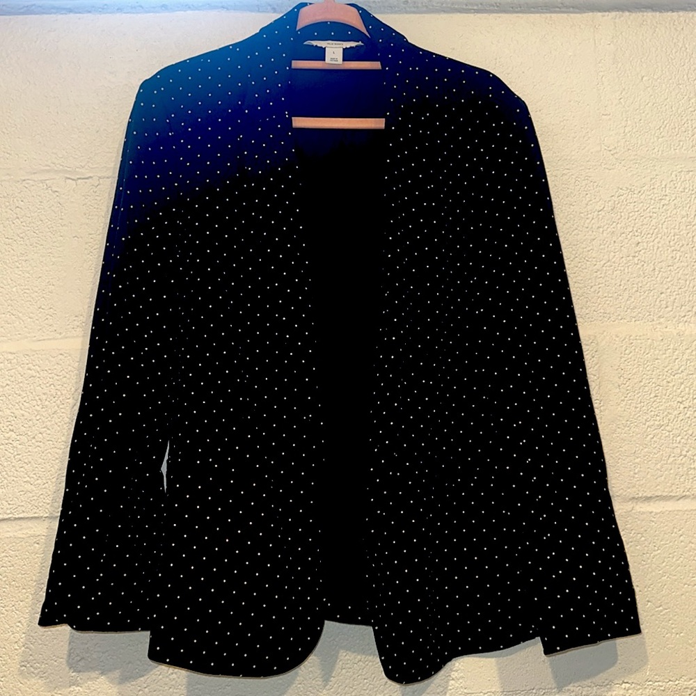 Black polka dot blazer
